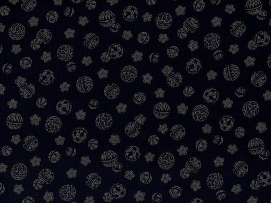 Baumwollstoff Bälle & Blumen