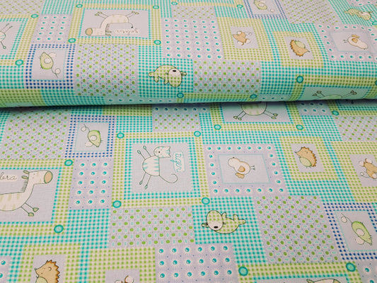 Kinderstoff Patchwork Tierbabies