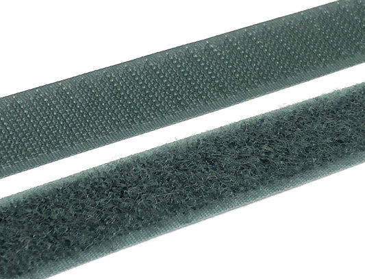 Klettverschluss 20 mm zum Aufnähen Dunkelgrün