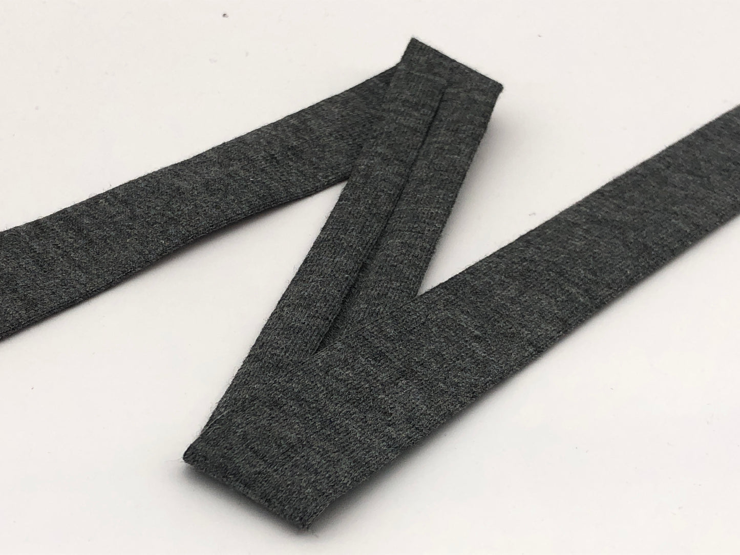 Jersey Schrägband Dunkelgrau meliert