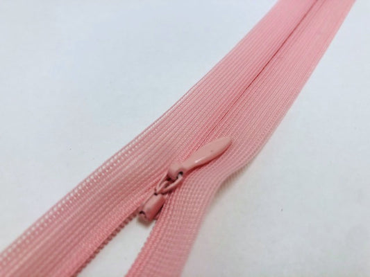 Nahtverdeckter Reißverschluss Rosa 30 cm