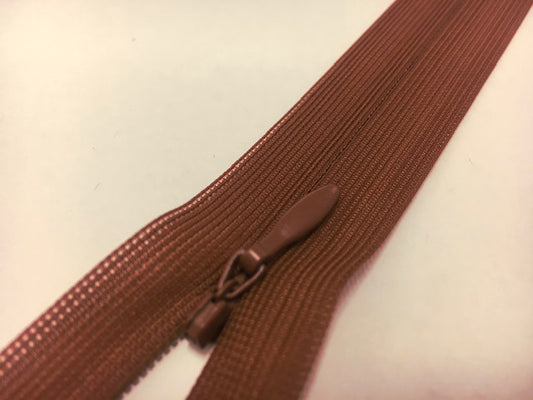 Nahtverdeckter Reißverschluss Terracotta  60 cm