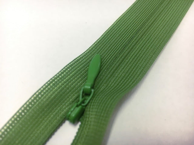 Nahtverdeckter Reißverschluss Grün 60 cm
