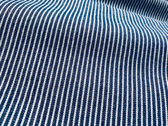 Jeansstoff Blau Weiß gestreift