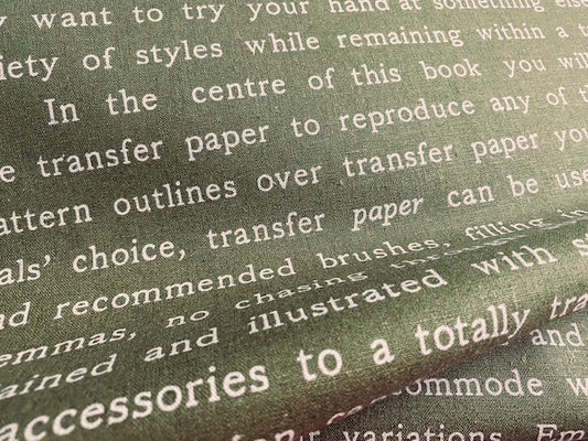 Dekostoff Letters Olivegrün