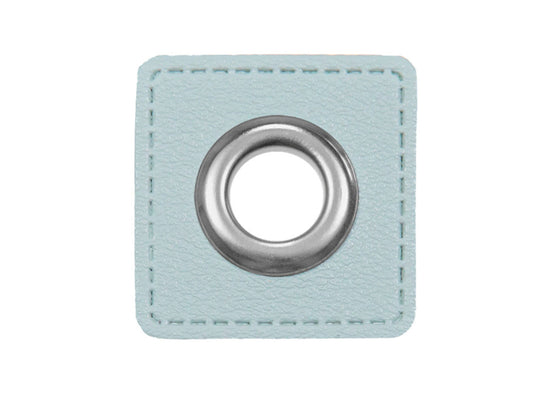 Ösenpatches für Kordeln Pastellblau