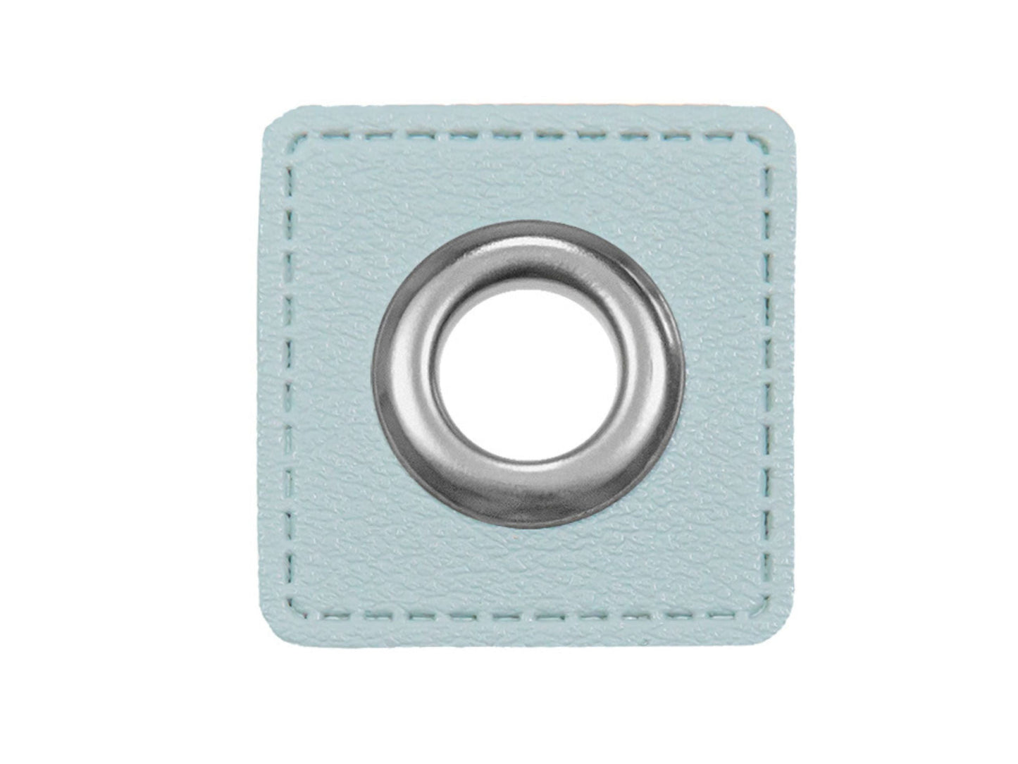 Ösenpatches für Kordeln Pastellblau