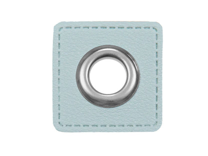 Ösenpatches für Kordeln Pastellblau