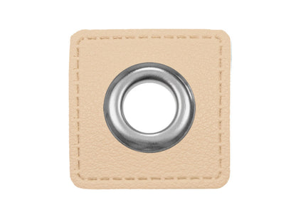 Ösenpatches Für Kordeln Beige
