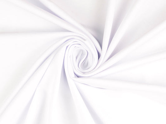 Bio-Baumwolljersey Uni Weiß Hem