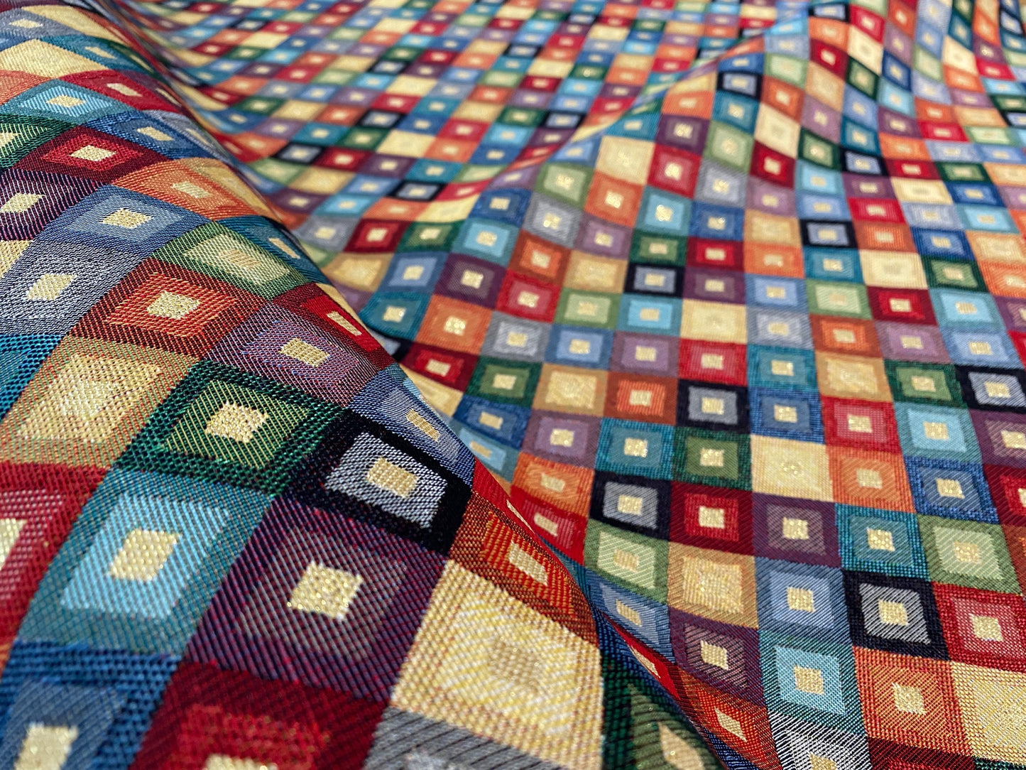 Dekostoff Squares Goldglitzer