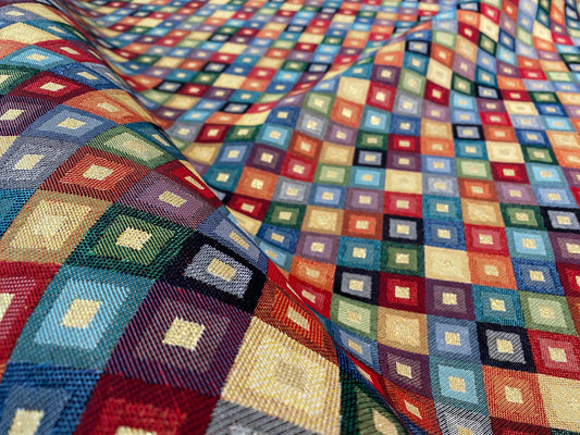 Dekostoff Squares Goldglitzer