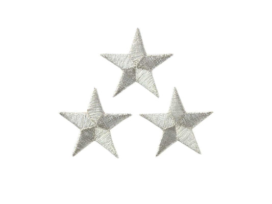 3 Sterne Silber metallic