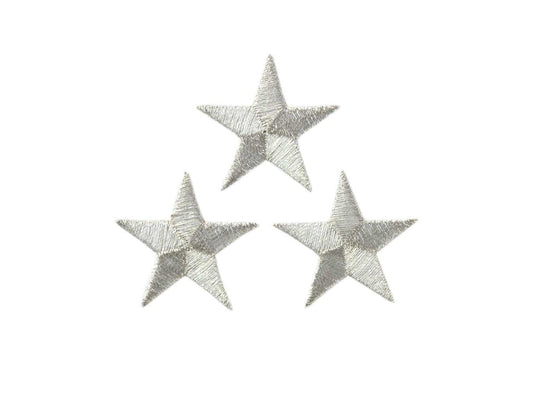 3 Sterne Silber metallic