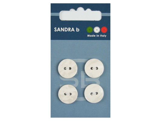 Knopf 2-Loch 15 mm weiß