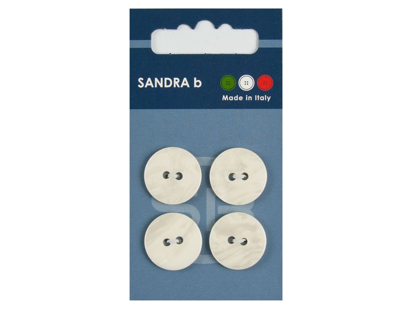 Knopf 2-Loch 18 mm weiß