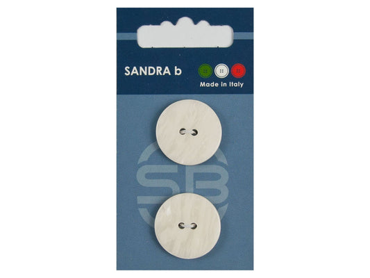 Knopf 2-Loch 23 mm weiß