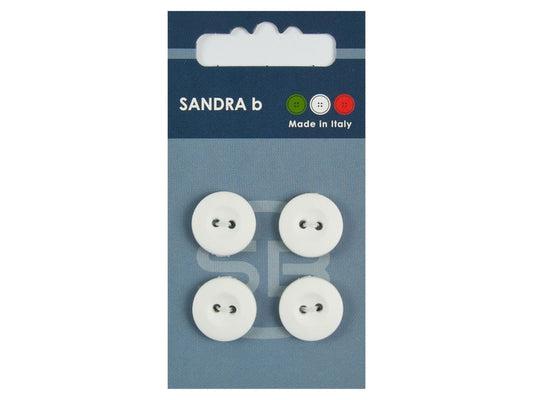 Knopf 2-Loch 15 mm weiß