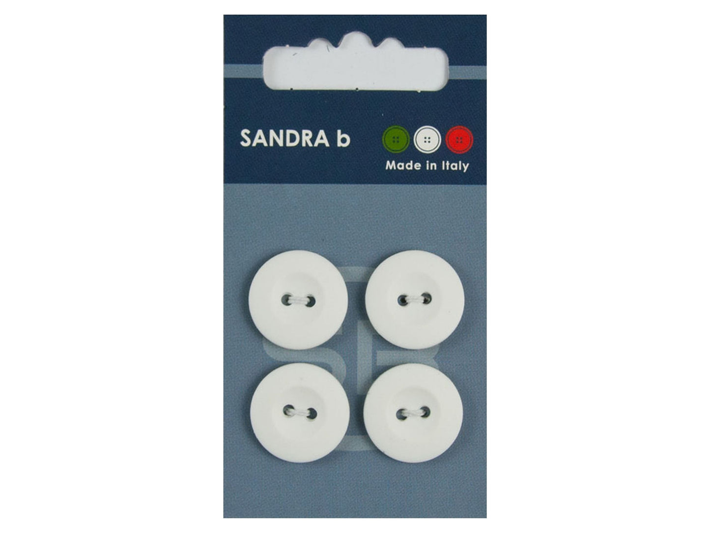 Knopf 2-Loch 18 mm weiß