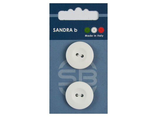 Knopf 2-Loch 23 mm weiß