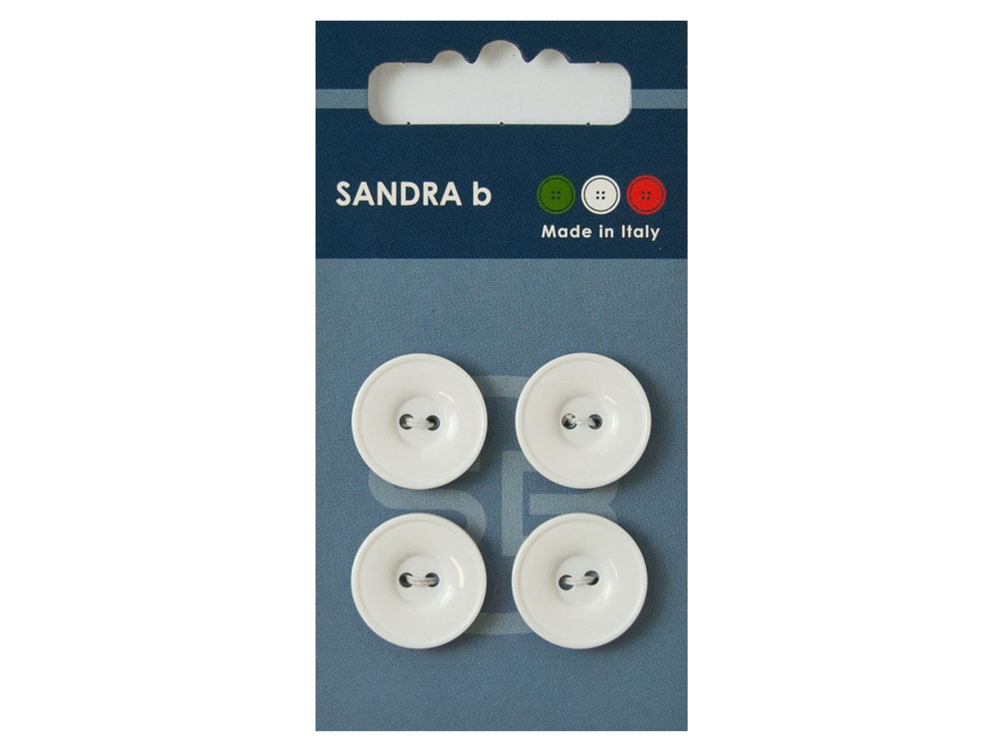 Knopf 2-Loch 18 mm weiß