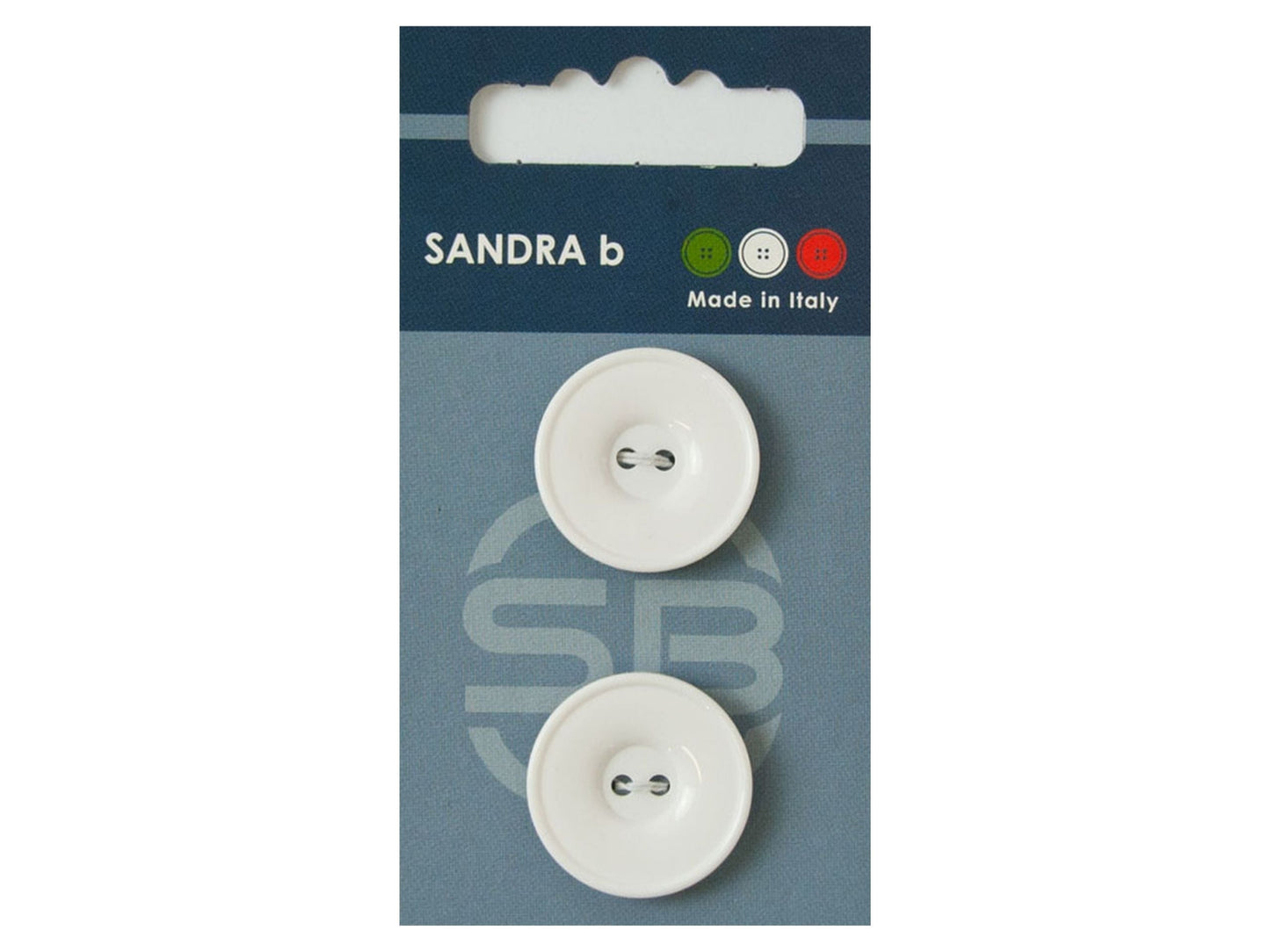 Knopf 2-Loch 23 mm weiß