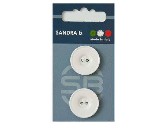 Knopf 2-Loch 23 mm weiß