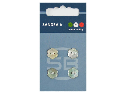 Knopf 2-Loch 11 mm Perlmutt Blume