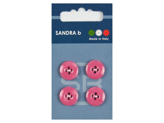 Knopf 4-Loch 15 mm pink