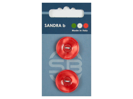 Knopf 2-Loch 23 mm rot