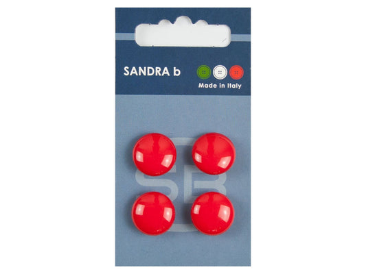 Knopf Unternäher/Stegknopf 15 mm rot