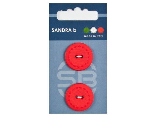 Knopf 2-Loch 23 mm rot