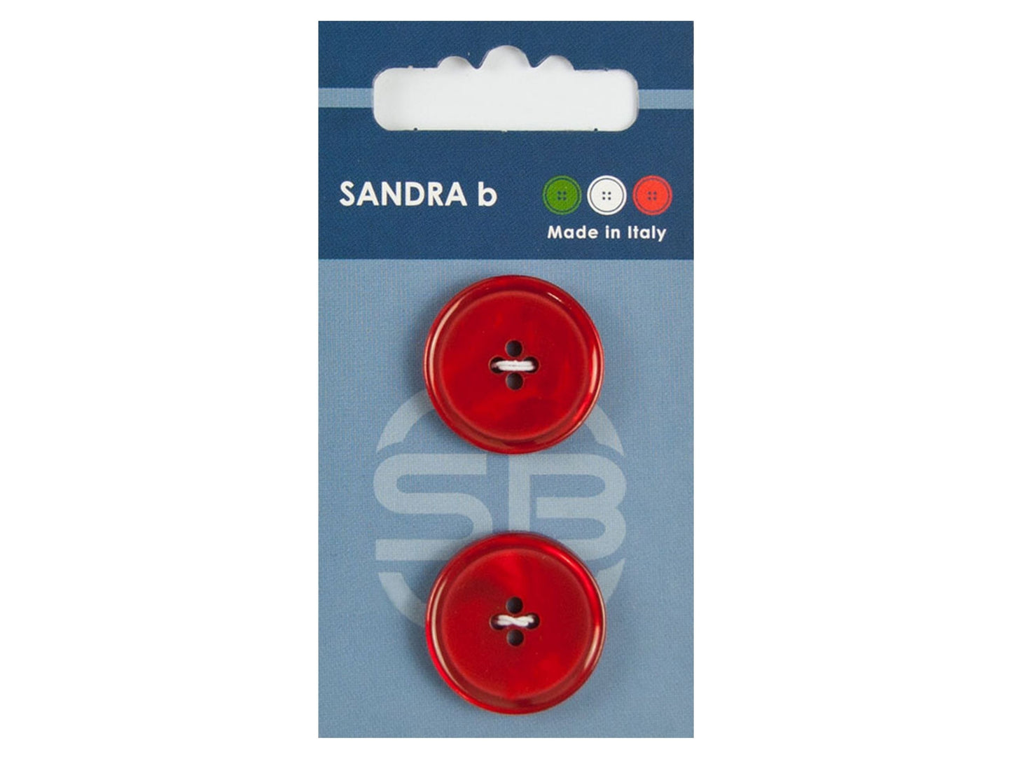 Knopf 4-Loch 23 mm rot