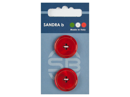 Knopf 4-Loch 23 mm rot