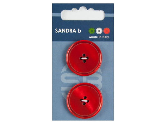 Knopf 4-Loch 28 mm rot