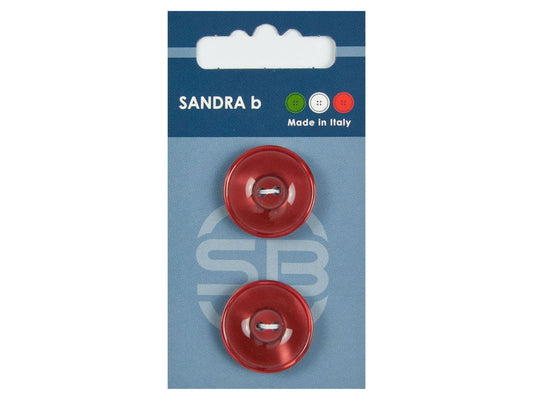 Knopf 2-Loch 23 mm weinrot