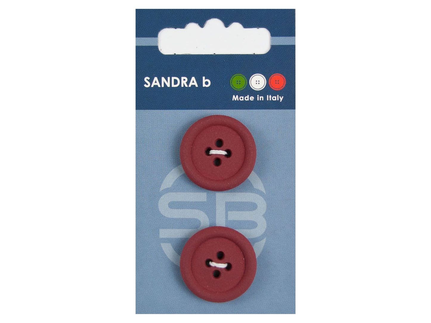 Knopf 4-Loch 23 mm weinrot