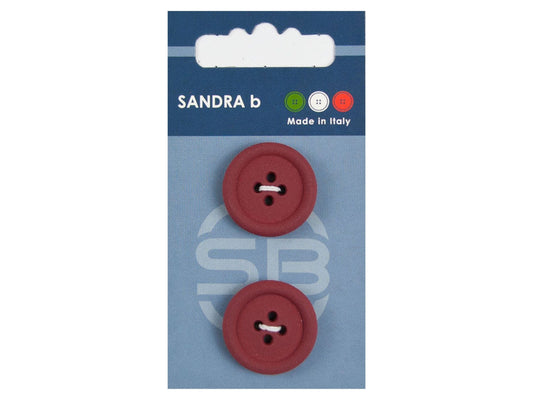 Knopf 4-Loch 23 mm weinrot