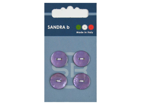 Knopf 2-Loch 15 mm flieder Perlmutt