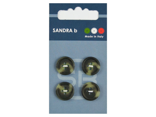 Knopf 4-Loch 15 mm grün