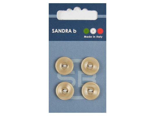 Knopf 2-Loch 15 mm beige