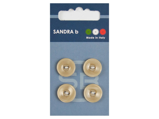 Knopf 2-Loch 15 mm beige