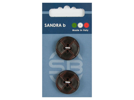 Knopf 4-Loch 23 mm dunkelbraun