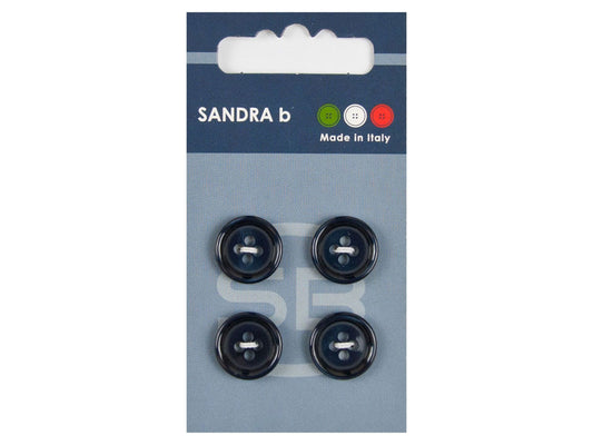 Knopf 4-Loch 15 mm dunkelblau