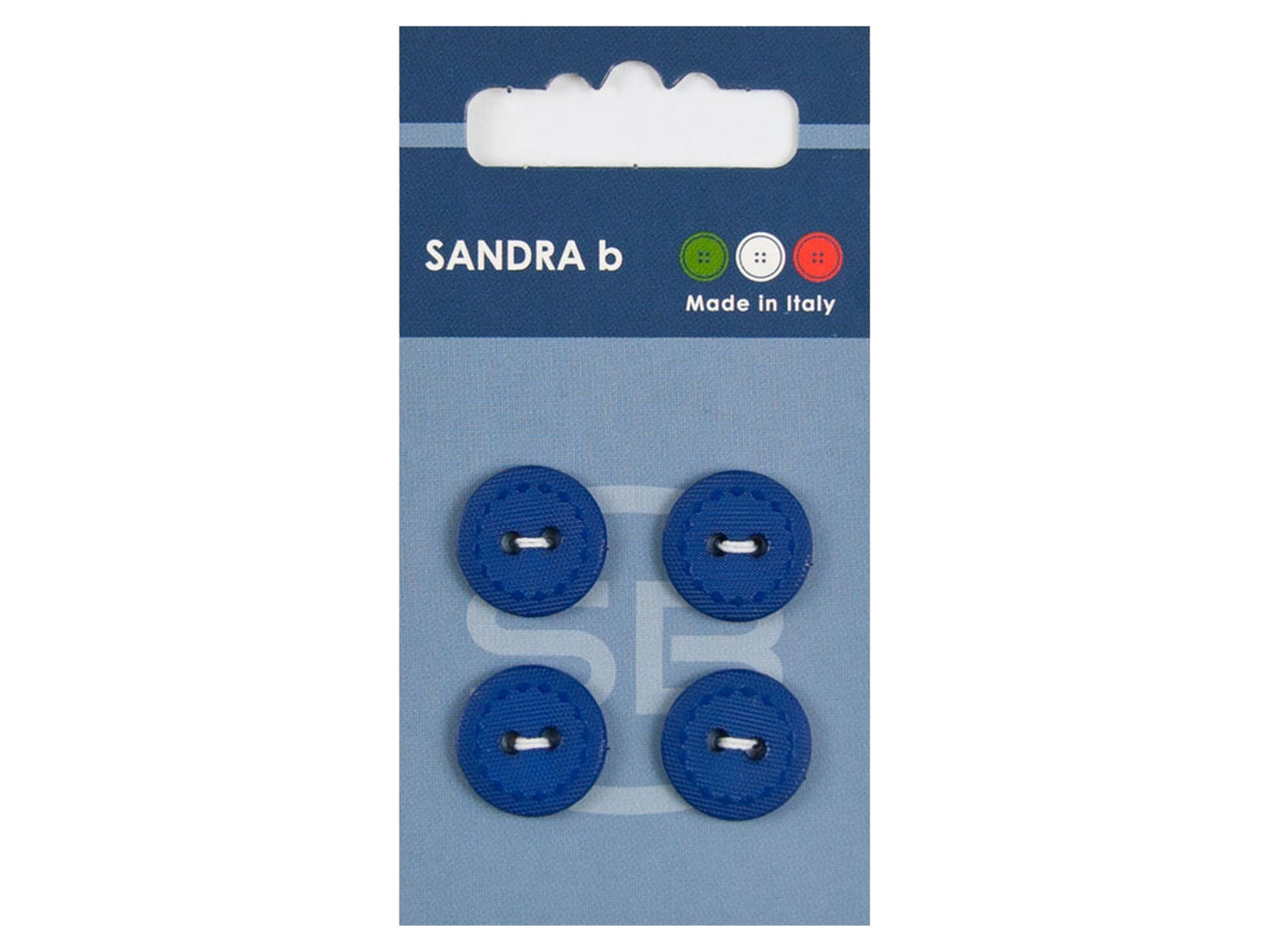 Knopf 2-Loch 15 mm blau