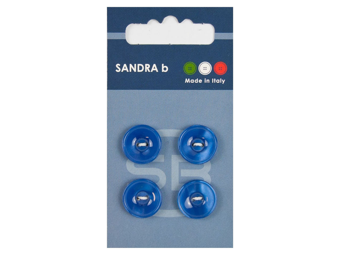 Knopf 2-Loch 15 mm blau