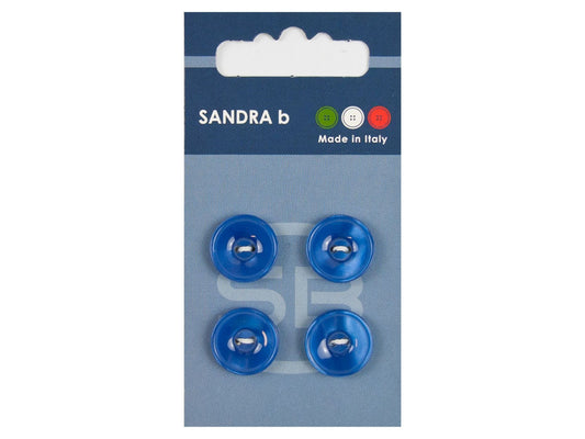 Knopf 2-Loch 15 mm blau