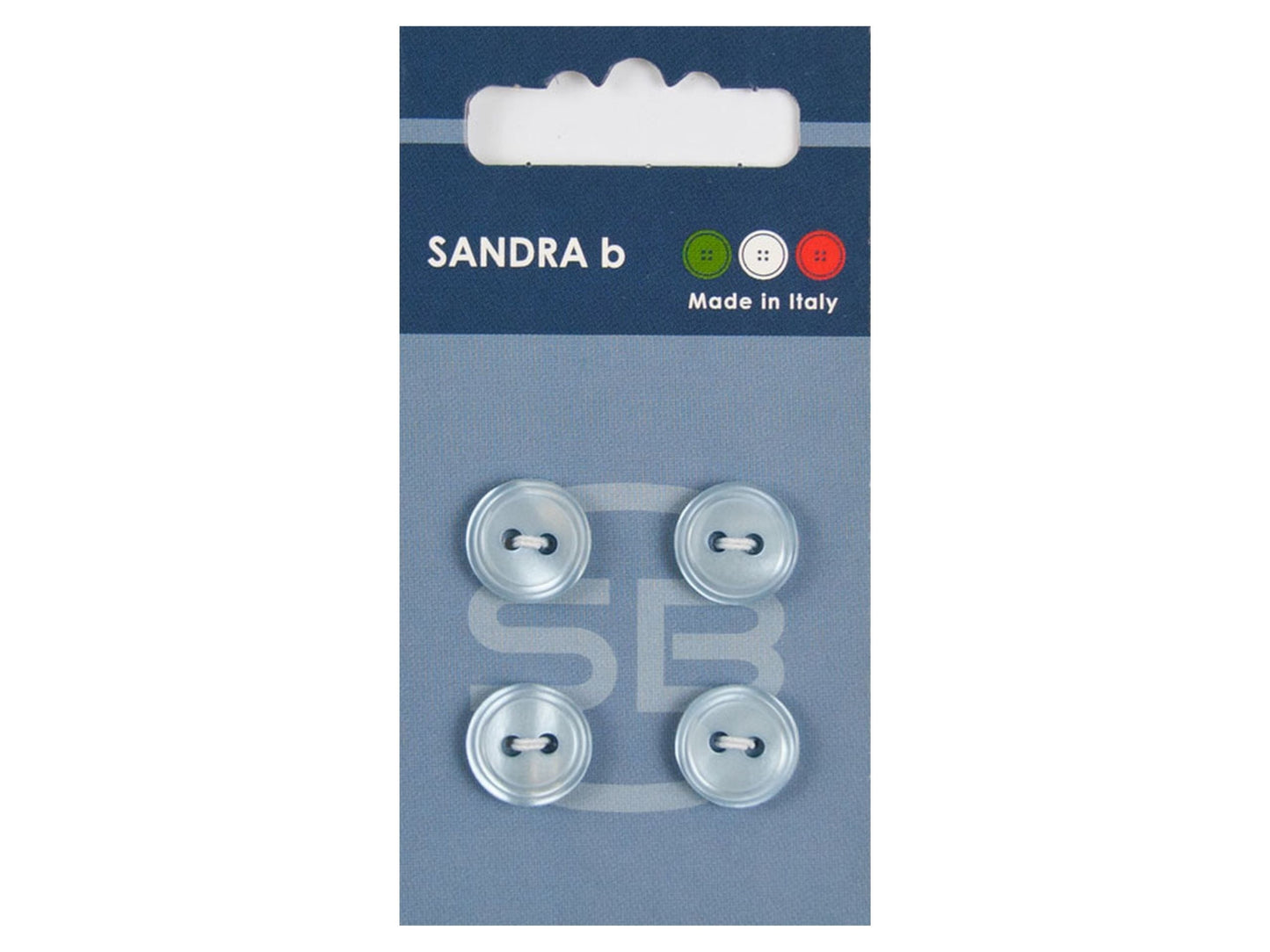 Knopf 2-Loch 12,5 mm hellblau