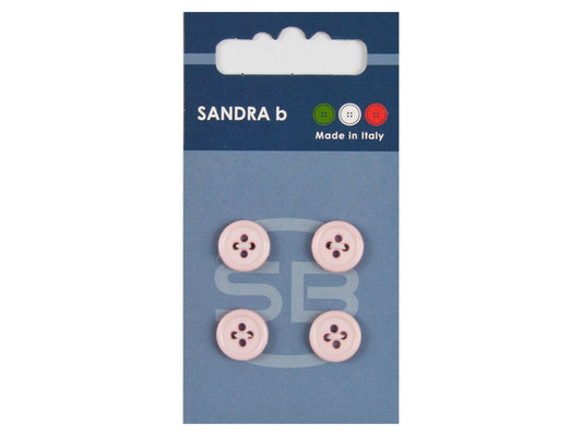 Knopf 4-Loch 11 mm rosa