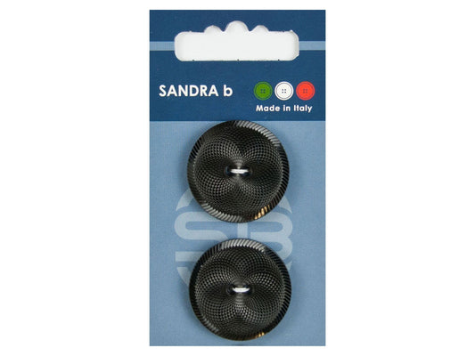 Knopf 2-Loch 28 mm schwarz